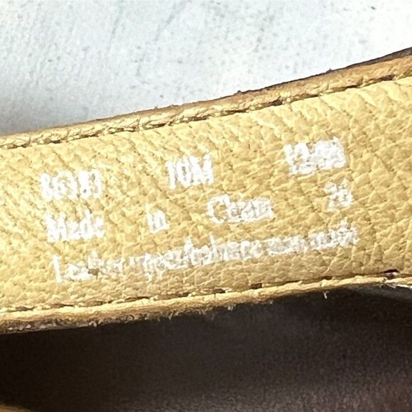 Clarks Unstructured Heel Sandals Women 10M Brown Leather Slip On Sling Back Open - Picture 11 of 12